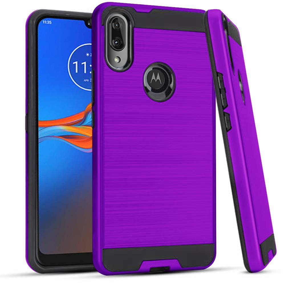 Motorola Moto E6 Plus Dual layer Metal Brushed Shockproof Armor
