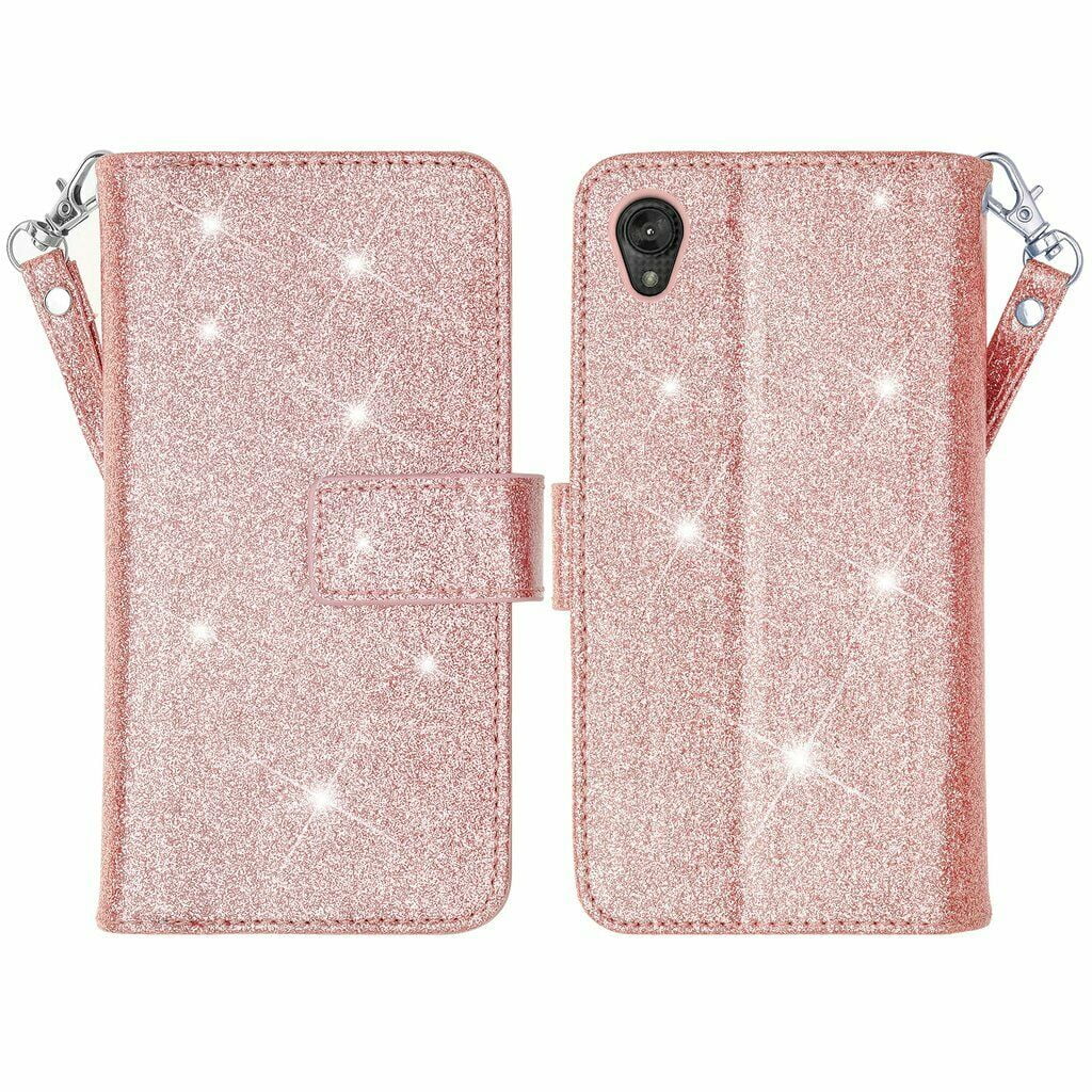 Wallet Case Motorola E6s Case Rose Gold Wallet Case For Motorola