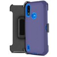 thumbnail image 1 of for Motorola Moto E7 POWER Heavy Duty Holster Phone Case Dual Layer Full-Body Rugged Clear Back Case Drop Resistant Shockproof Case with Built In Screen Protector, 1 of 4