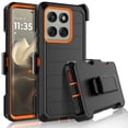 thumbnail image 1 of For Motorola Moto Edge 2025 Case with Belt-Clip Holster, Tekcoo Military Grade Drop Protection Heavy Duty Shockproof Rugged Full Protective Phone Case Kickstand Cover for Moto Edge 2025 - Orange, 1 of 10