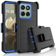 thumbnail image 1 of For Motorola Moto Edge 2025 Case with Belt-Clip Holster, Tekcoo Military Grade Drop Protection Heavy Duty Shockproof Rugged Full Protective Phone Case Kickstand Cover for Moto Edge 2025 - Blue, 1 of 10