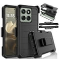 thumbnail image 1 of For Motorola Moto Edge 2025 Case,Takfox Holster Phone Case with Swivel Belt Clip [3 Layers] Heavy Duty Full Body Protection Shockproof Kickstand Cover- Black, 1 of 8