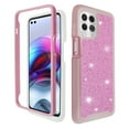 thumbnail image 1 of For Motorola Moto Edge S Moto G100 Glitter Bling Full Body Built In Screen Protector Case Phone Case PU Shock Bumper Scratch Guard Skin Wrap Slim Cover, 1 of 4