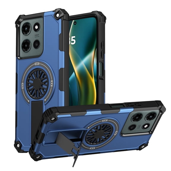 for Motorola Moto G 2025 Case with Stand Compatible with MagSafe, Military-Grade Heavy Duty Case with Bumper Frame, Full Body Shockproof Protection Funda para Motorola Moto G 2025,