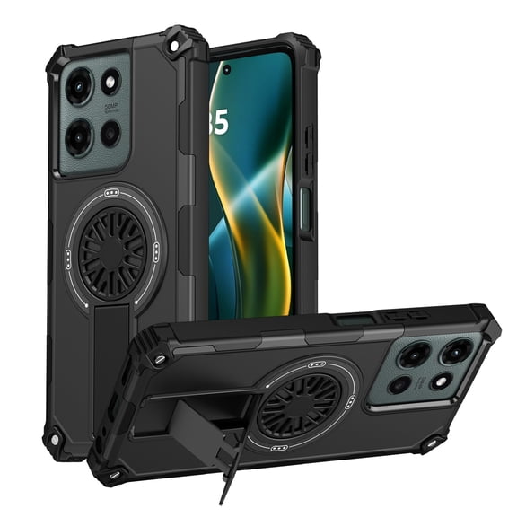 for Motorola Moto G 2025 Case with Stand Compatible with MagSafe, Military-Grade Heavy Duty Case with Bumper Frame, Full Body Shockproof Protection Funda para Motorola Moto G 2025,
