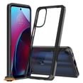 thumbnail image 1 of For Motorola Moto G 5G 2022 Crystal Clear Back Panel + TPU Bumper Hybrid Thin Slim Hard Shockproof Defender Slim Phone Case Cover by Xpression - Black, 1 of 8