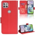 thumbnail image 1 of for Motorola Moto G 5G(2022) Wallet Case, Lychee Pattern PU Leather Shockproof Flip Folio Cover with Card Slots Holder Magnetic Clasp Lock Drop Resistant Kickstand Phone Case,Red, 1 of 5