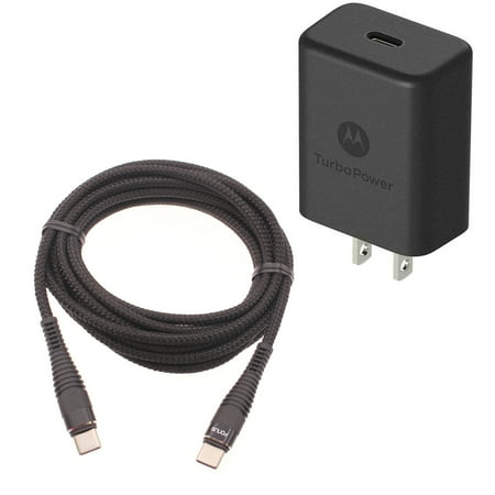 For Motorola Moto G 5G (2023) - 27W Fast Home Charger, TurboPower PD 6ft TYPE-C Cable USB-C Power Adapter Travel Wall for Motorola Moto G 5G (2023) Phone