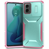 for Motorola Moto G 5G 2024 Case, Heavy Duty Case with Camera Lens Sliding Cover, Shockproof Dropproof Non-Slip Military Grade Full Body Rugged Protection Cover Case for Moto G 5G 2024, Green