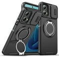 thumbnail image 1 of for Motorola Moto G 5G (2024) Case with Rotate Ring Holder Stand & Sliding Camera Lens Cover, Shockproof Rugged Drop Protection Heavy Duty Phone Case Compatible for Motorola Moto G 5G (2024), Black, 1 of 10