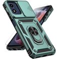 thumbnail image 1 of for Motorola Moto G 5G 2024 Case with Slide Camera Cover HD Screen Protector [Military Grade Drop Tested] Magnetic Ring Holder Kickstand Protective Phone Case for Motorola Moto G 5G 2024, Dark Green, 1 of 17