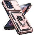 thumbnail image 1 of for Motorola Moto G 5G 2024 Case with Slide Camera Cover HD Screen Protector [Military Grade Drop Tested] Magnetic Ring Holder Kickstand Protective Phone Case for Motorola Moto G 5G 2024, Rose Gold, 1 of 17