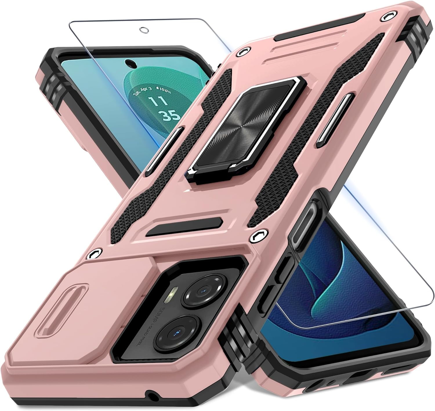 for Motorola Moto G 5G 2024 Case with Slide Camera Cover+Screen