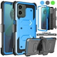 thumbnail image 1 of For Motorola Moto G 5G 2024 Phone Case, with [Built-in Screen Protector] and Belt Clip Holster, eBizWare Shockproof Heavy Duty Protective Rugged Case Kickstand Cover for Moto G 5G 2024 - Blue, 1 of 9