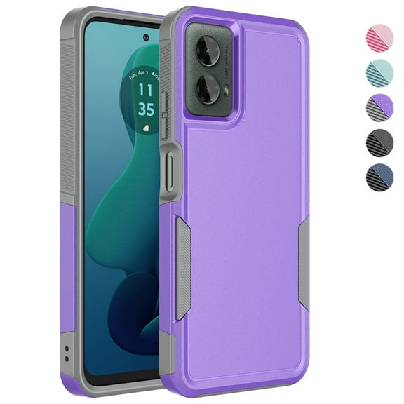 For Motorola Moto G 5G 2024 Phone Case, Moto G 5G 2024 Case, Dual Layer Shockproof Heavy Duty Military Grade Protective Case Hybrid Rugged Cover for Moto G 5G 2024, Purple