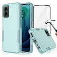 thumbnail image 1 of For Motorola Moto G 5G 2024 Phone Case,with Tempered Glass Screen Protector, Heavy Duty Rugged Shockproof Full Body Protection Sturdy Durable Cover Cute Bumper for Moto G 5G 2024 -Green, 1 of 6