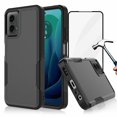 thumbnail image 1 of For Motorola Moto G 5G 2024 Phone Case,with Tempered Glass Screen Protector, Heavy Duty Rugged Shockproof Full Body Protection Sturdy Durable Cover Cute Bumper for Moto G 5G 2024 -Black, 1 of 6