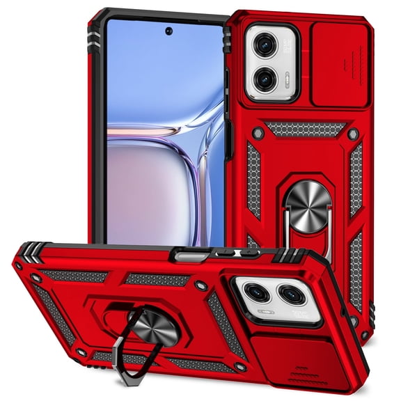 for Motorola Moto G 5G 2024 Rugged Phone Case with Sliding Camera Cover, Kickstand TPU Bumper Drop Proof Durable Military Grade Protective Case Cover for Motorola Moto G 5G 2024, Purple