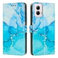 thumbnail image 1 of for Motorola Moto G 5G (2024) Wallet Case for Women Girls, Marble Pattern PU Leather Flip Cover with Card Holder Stand Strap, Shockproof Protective Phone Case for Motorola Moto G 5G (2024), Blue, 1 of 9