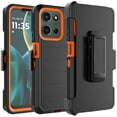 thumbnail image 1 of For Motorola Moto G 5G 2025 Case with Built-in Screen Protector and Holster Belt Clip, Military Grade Protection Shockproof Heavy Duty Rugged Kickstand Phone Cover for Moto G 5G 2025 Case - Orange, 1 of 9