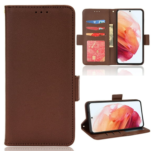 for Motorola Moto G 5G 2025 Case, Classic Design PU Leather Wallet Magnetic Closure Flip Case with Kickstand Card Holder Slot Shockproof Protective Cover for Motorola Moto G 5G 2025 - Brown