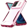 thumbnail image 1 of for Motorola Moto G 5G 2025 Case with Sliding Camera Lens Protective Cover, Heavy Duty Shockproof Rugged Military Grade Drop Protection Phone Case for Motorola Moto G 5G 2025, Pink, 1 of 7