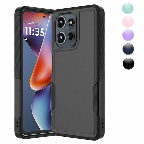 For Motorola Moto G 5G 2025 Case,Sturdy Durable Cover Cute Bumper Case for Moto G 5G 2025,Njjex Military Grade Protection Dual Layer Shockproof Heavy Duty Rugged Phone Case - Black