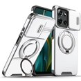 thumbnail image 1 of for Motorola Moto G 5G 2025 / G 2026 / G Play 2026, Military Grade Shockproof Bumper Rugged Rotating Stand Ring Holder Anti-Scratch Magnetic Cover Compatible with Car Mount Case,Siver, 1 of 11