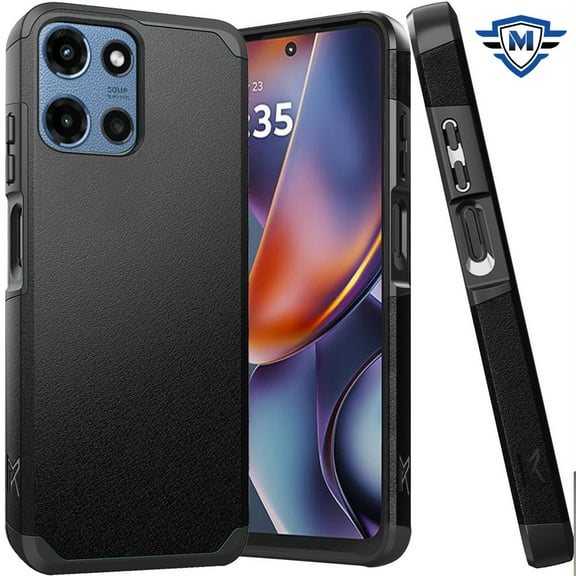 For Motorola Moto G 5G 2025 Premium Slim Tough 2in1 Hybrid Case Dual-Layer PC TPU Rubber Armor with Shockproof Protection Cover, XPM Phone Case [Black]
