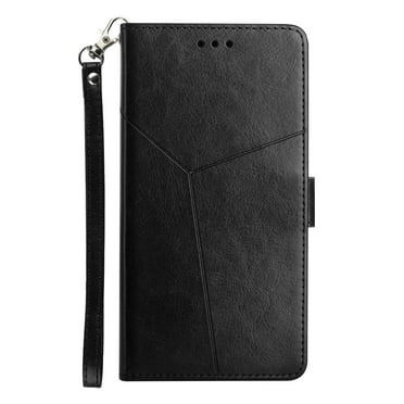 for Motorola Moto G 5G 2025 Wallet Case, Premium PU Leather with Wrist Strap Card Slots Shockproof Protective Magnetic Closure Flip Folio Cover Phone Case - Black