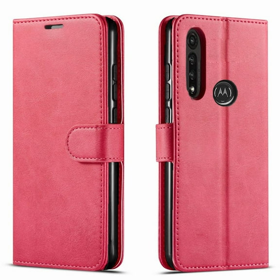 Motorola Moto G Fast Case, Starshop Premium Leather Wallet Pocket Credit Card Slots-Pink