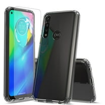 Motorola Moto G Fast Case, Transparent Durable Shockproof Protective Cover with [Temerped Glass Screen Protector] (Clear)