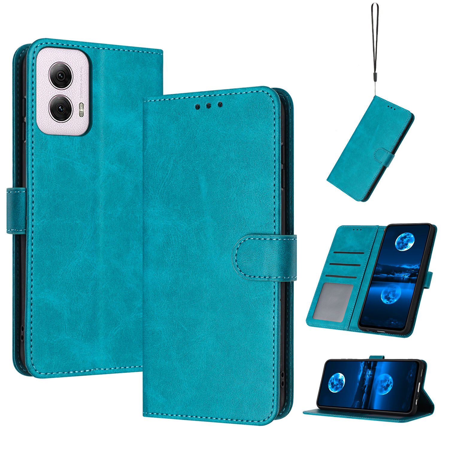 Motorola Moto G POWER 2024 Case ,Wallet PU Leather Protective