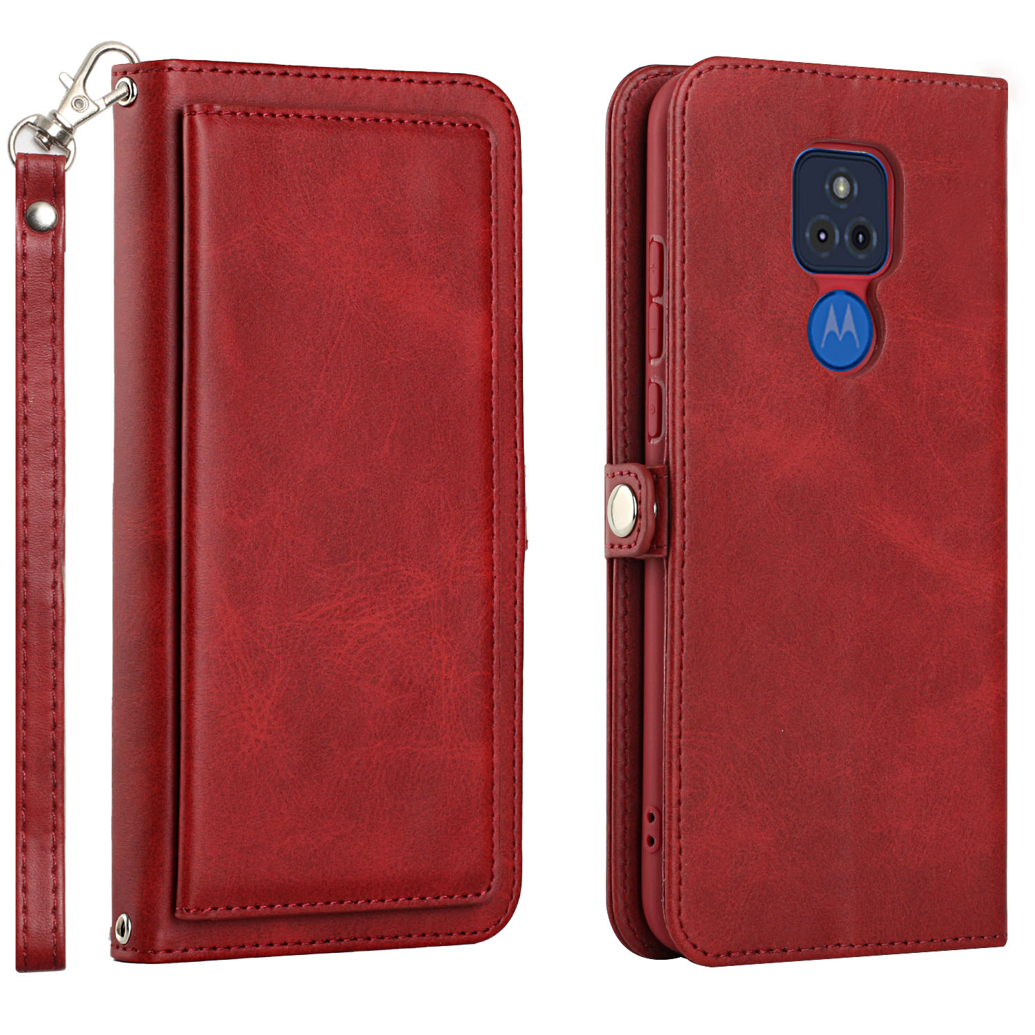 Motorola Moto G Play 2021 Phone Case, Full Protection Kickstand Wallet
