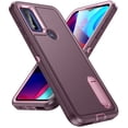 thumbnail image 1 of for Motorola Moto G Play (2023) Case Kickstand Durable 3-Layer Military Grade Protective Cover Hybrid Silicone Heavy Duty Rugged Shockproof Screen Lip Raised Protection Cover,
Purple+Pink, 1 of 9