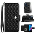 thumbnail image 1 of for Motorola Moto G Play 2023 Wallet Case, Elegant Card Holder Cash Slot PU Leather Kickstand Wrist Strap Wallet Shockproof Protective Flip Women Girls Case Cover for Moto G Play 2023, Black, 1 of 7