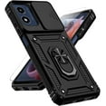 thumbnail image 1 of for Motorola Moto G Play 2024 Case with Slide Camera Cover HD Screen Protector [Military Grade Drop Tested] Magnetic Ring Holder Kickstand Protective Phone Case for Moto G Play 4G 2024, Black, 1 of 9