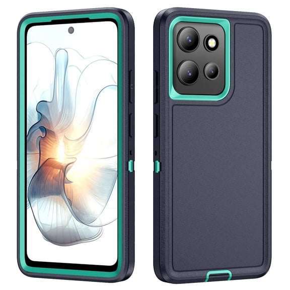 For Motorola Moto G Play 2025 6.8" Shockproof Rugged Full Body Protection Heavy Duty Dust/Drop Proof 3-Layer Cover Case,Green,For Moto G Play 5G 2025