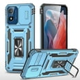 thumbnail image 1 of Motorola Moto G Play 4G 2024 Case with Lens Protection,Ring Holder Cover with Camera Cover & Kickstand Military Grade Shockproof Heavy Duty Protective Support Magnetic Car Mount Holder,Lightblue, 1 of 7