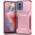 thumbnail image 1 of for Motorola Moto G Play 4G 2024 Case with Sliding Camera Lens Cover, Shockproof Rugged Hard PC Back & TPU Edge Military Grade Dual-Layers Protection Non-Slip Phone Case, Pink, 1 of 7