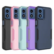 For Motorola Moto G Play 4G 2024 Case Sturdy Durable Cover Cute Bumper Case for Moto G Play 4G 2024 Njjex Military Grade Protection Dual Layer Shockproof Heavy Duty Rugged Phone Case - Blue