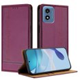 thumbnail image 1 of for Motorola Moto G Play 4G 2024 Purse Case, Magnetic Closure Business PU Leather Card Slots Wallet Phone Case, Flip Silicone TPU Bumper Protective Cover with Stand Shockproof Folio Case, Purple, 1 of 7
