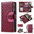 thumbnail image 1 of for Motorola Moto G Play 4G 2024 Wallet Case, Classic PU Leather Phone Case for Women Men with Zipper Credit Card Holder Wrist Strap Crossbody Strap Shockproof Flip Case, Winered, 1 of 8