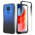 thumbnail image 1 of For Motorola Moto G Play Phone Case (2021), Mantto Full body Clear Cover PC + TPU Shockproof Anti-Scratch Gradient Bumper Rugged Two-layer Protection Cover for Motorola Moto G Play 2021 - Black, 1 of 8