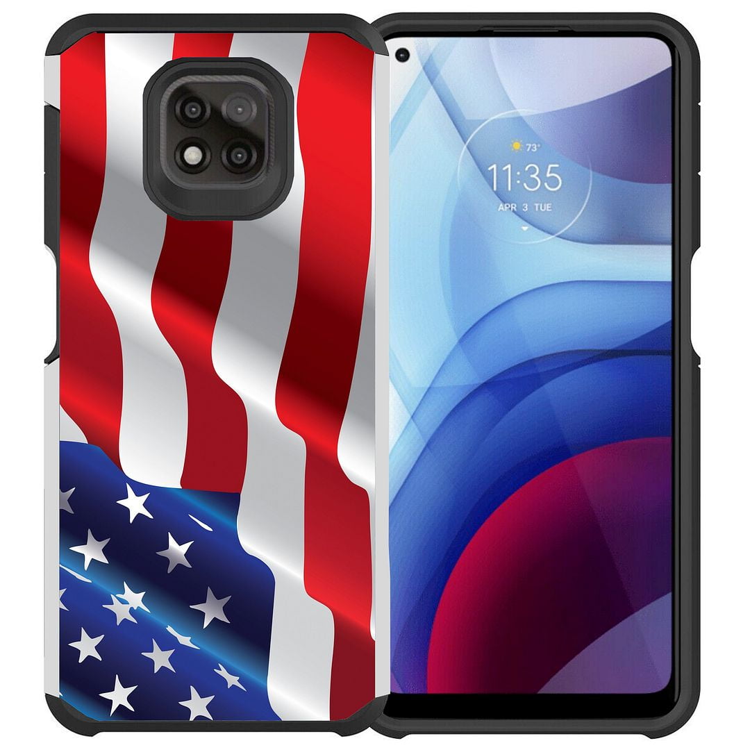 Motorola Moto G Power 2021 Case - Colorful Design Hybrid Armor Case  Shockproof Dual Layer Protective Phone Cover - American Flag - Walmart.com