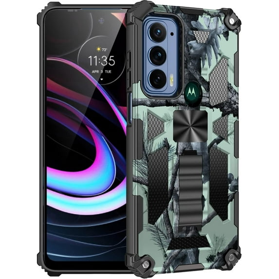 for Motorola Moto G Power 2022 (Not 2021) Camouflage Case, Heavy Duty Shockproof Protection Military Grade Built-in Magnetic Kickstand Camo Cover Case for Moto G Power 2022 MC Mint Green