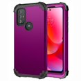 thumbnail image 1 of for Motorola Moto G Power 2022, Slim Dual Layer 3 in 1 Heavy Duty Protection Hybrid Hard PC Soft Silicone Rugged Bumper Anti Slip Full-Body Protective Cases For Motorola Moto G Power (2022),Purple, 1 of 7