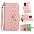 thumbnail image 1 of for Motorola Moto G Power 2023 Wallet Case, Elegant Card Holder Cash Slot PU Leather Kickstand Wrist Strap Wallet Shockproof Protective Flip Women Girls Case for Moto G Power 2023, Coralpink, 1 of 7