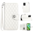 thumbnail image 1 of for Motorola Moto G Power 2023 Wallet Case, Elegant Card Holder Cash Slot PU Leather Kickstand Wrist Strap Wallet Shockproof Protective Flip Women Girls Case Cover for Moto G Power 2023, White, 1 of 7
