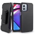 thumbnail image 1 of For Motorola Moto G Power 5G 2023 Heavy Duty Rugged Shockproof Full Body Protection 360 Swivel Kicktand Holster Belt Clip And Built in Screen Protector Phone Cover Case - Black, 1 of 5